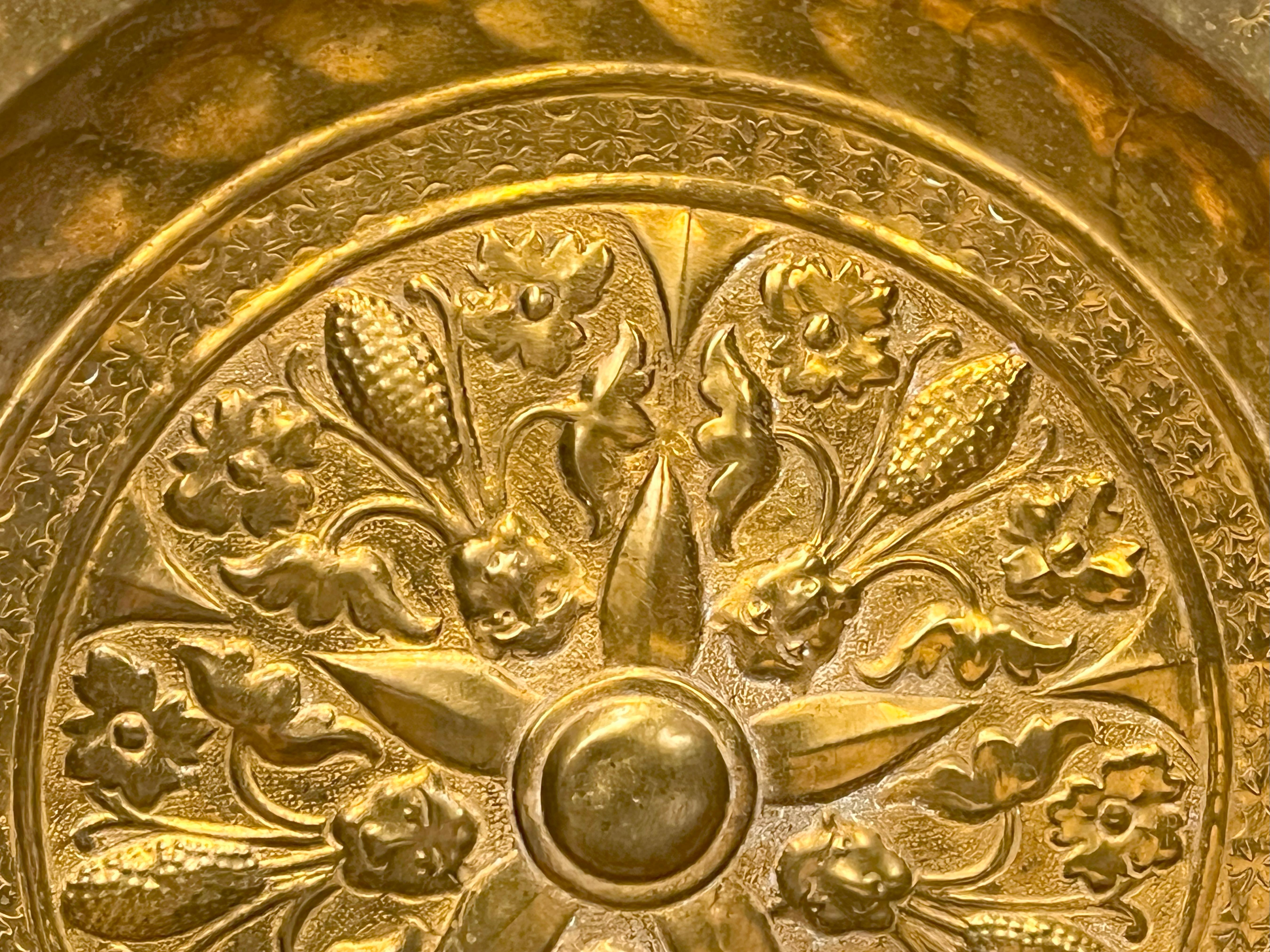 European Baroque Brass Alms Plate 2