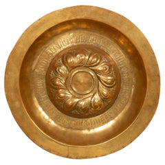 European Baroque Brass Alms Plate