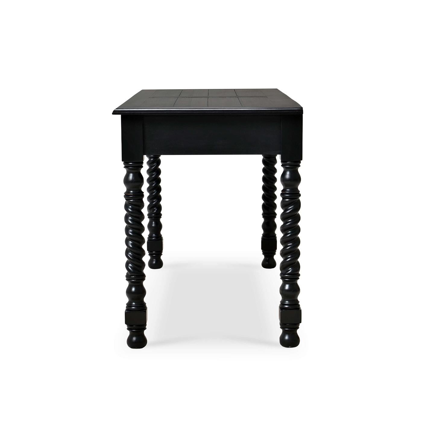 European Black Rustic Desk In New Condition For Sale In Westwood, NJ