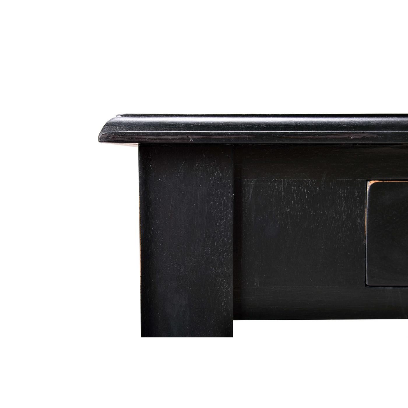 European Black Rustic Desk For Sale 1