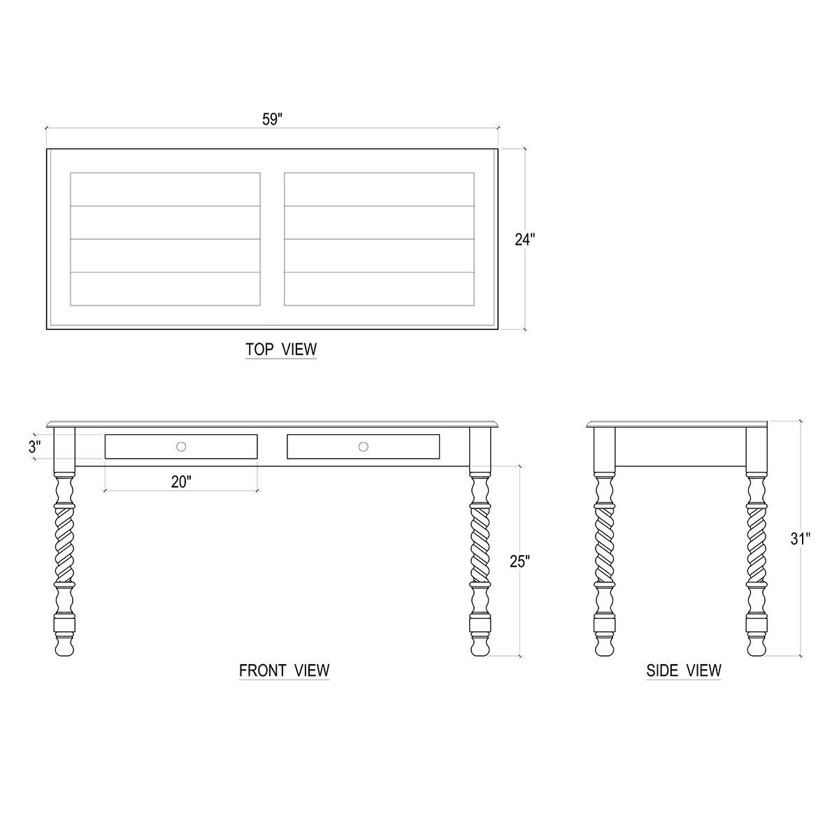 European Black Rustic Desk For Sale 3