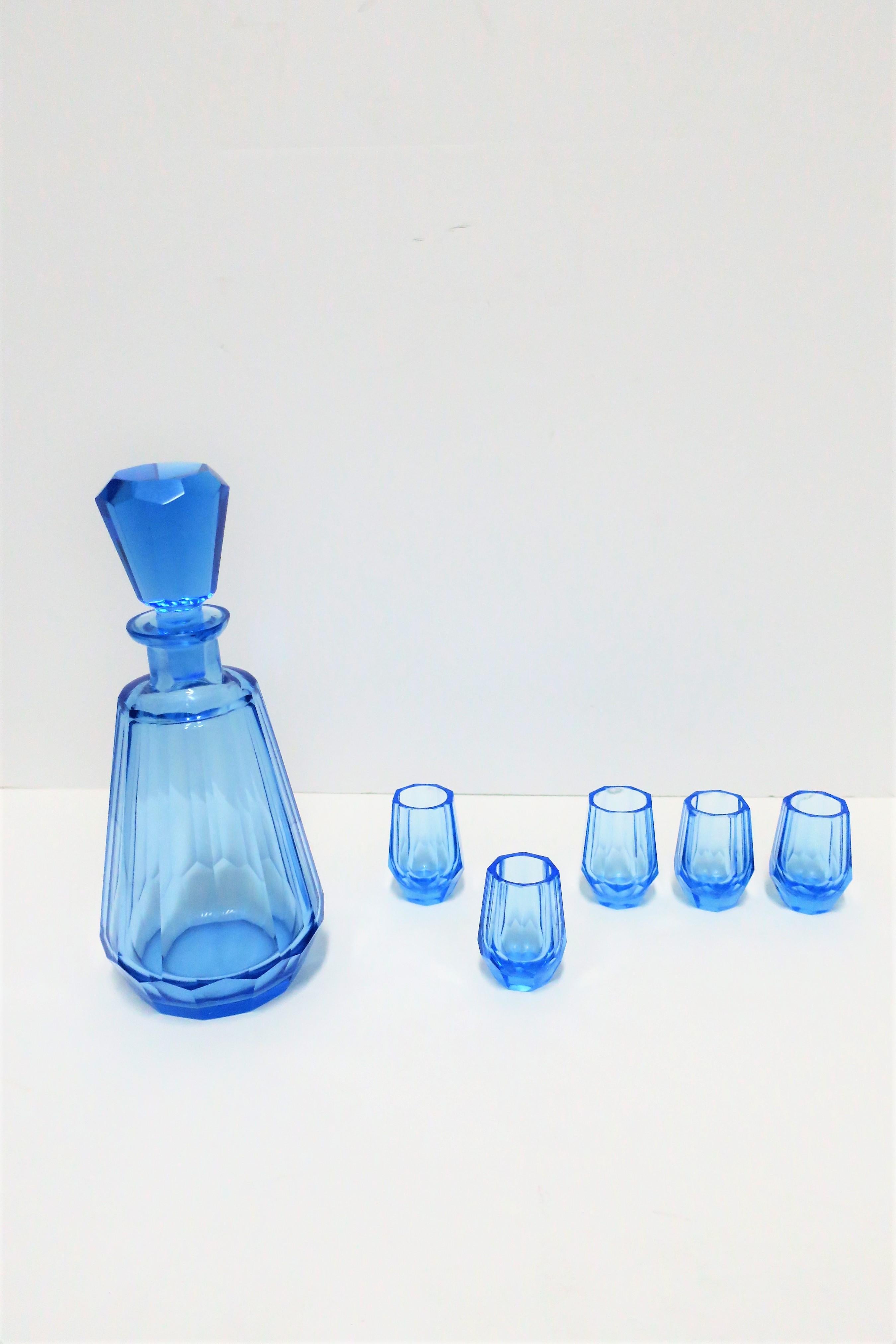 blue crystal decanter