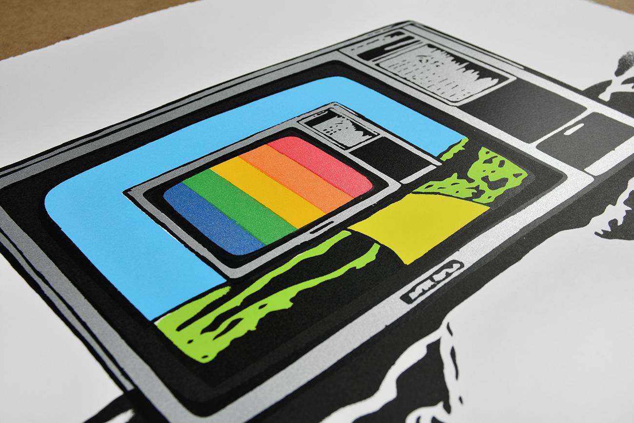 La vita è migliore a colori - Inchiostri metallizzati edizione principale

Data di creazione: 2016
Mezzo di comunicazione: Serigrafia su carta Somerset
Edizione: 30
Dimensioni: 76 x 56,5 cm
Osservazioni:
Stampa serigrafica a 10 colori su carta