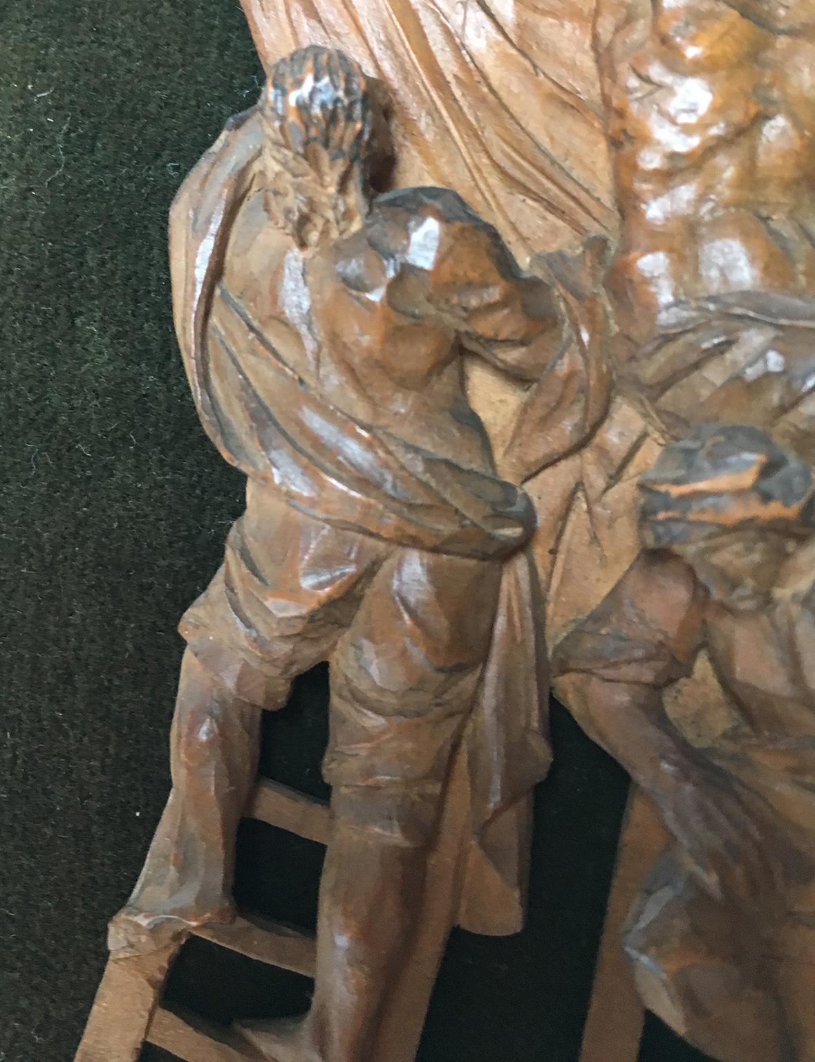 Milieu du XVIIIe siècle Ancien dépôt de micro sculpture sur buis, première moitié du 18e siècle en vente