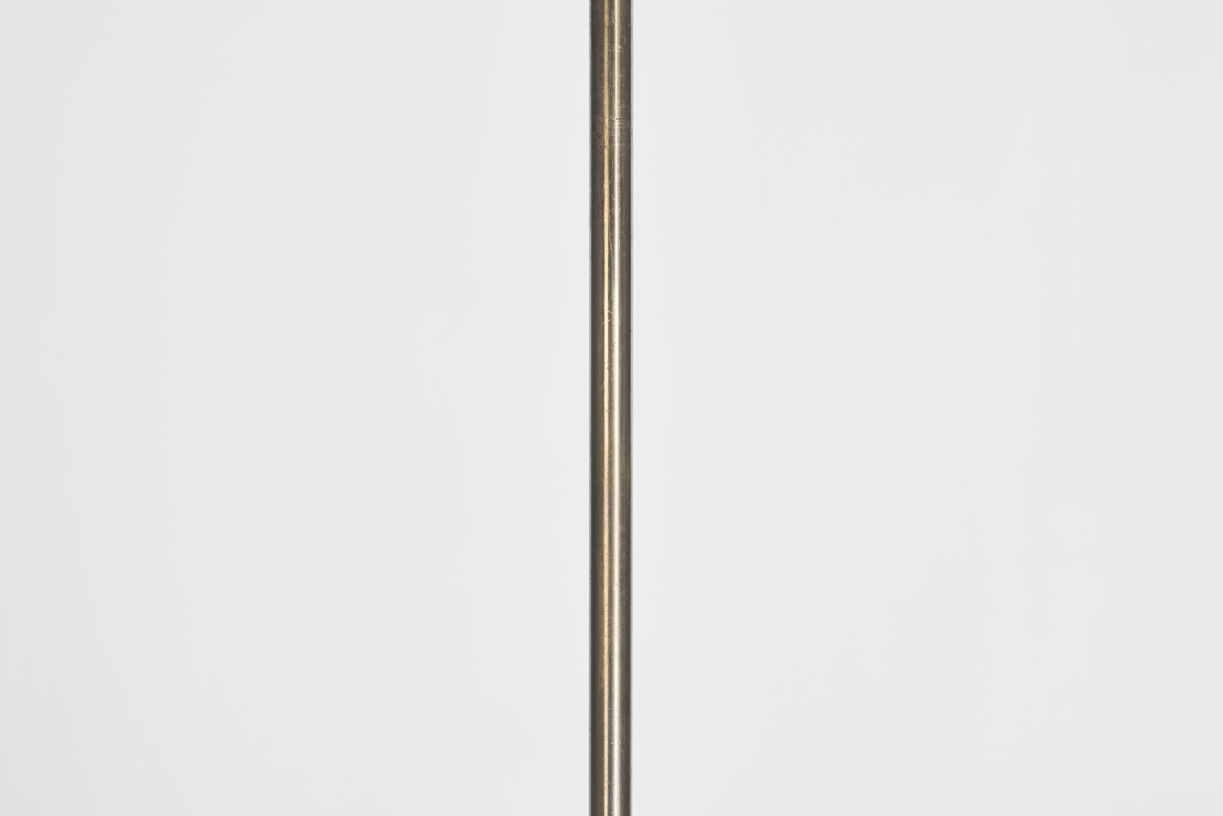 European Brass and Glass Pendant Ceiling Lamp, Europe 1940s For Sale 4