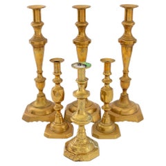 European Brass Candlesticks, 6