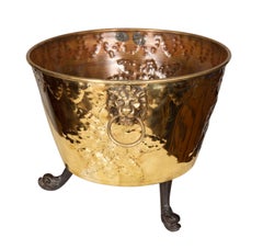 European Brass Fireplace Bucket