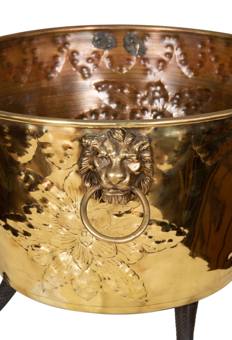 European Brass Fireplace Bucket For Sale at 1stDibs