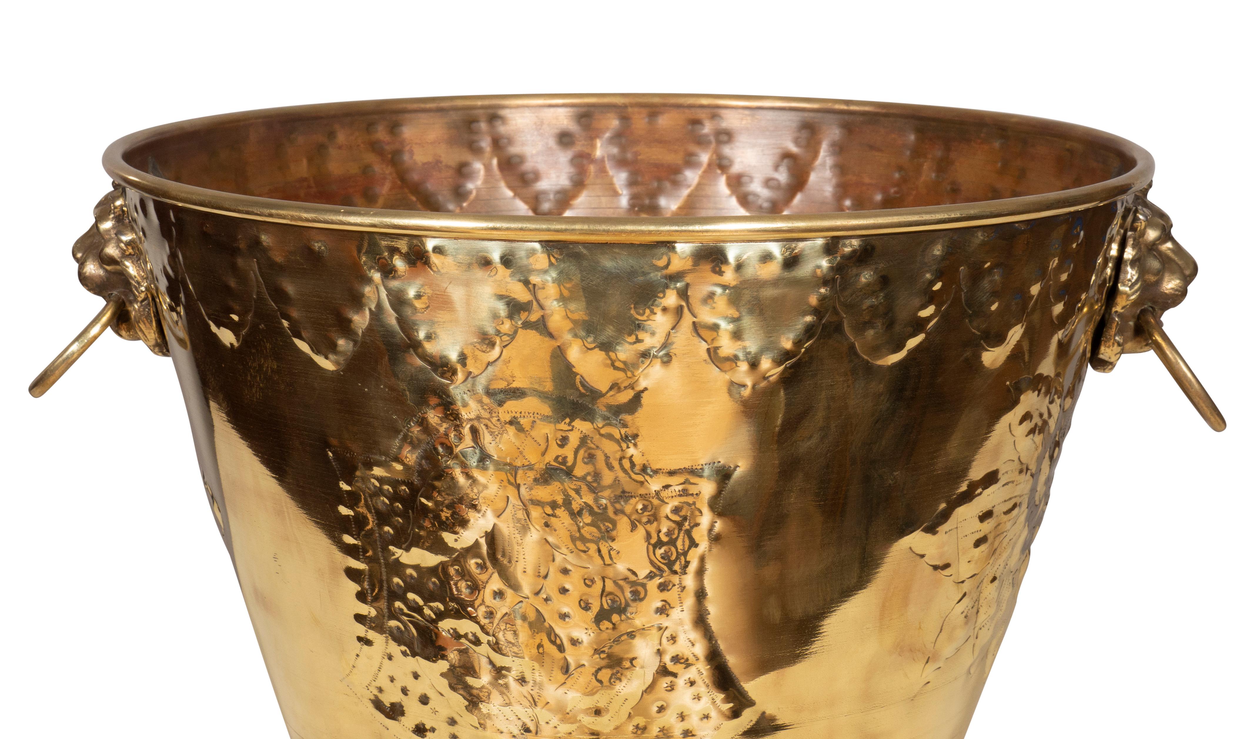 European Brass Fireplace Bucket For Sale 4