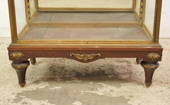 European Brass & Glass Vitrine Display Cabinet No Shelves or Brackets