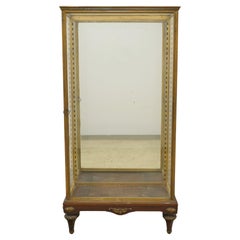 European Brass & Glass Vitrine Display Cabinet No Shelves or Brackets