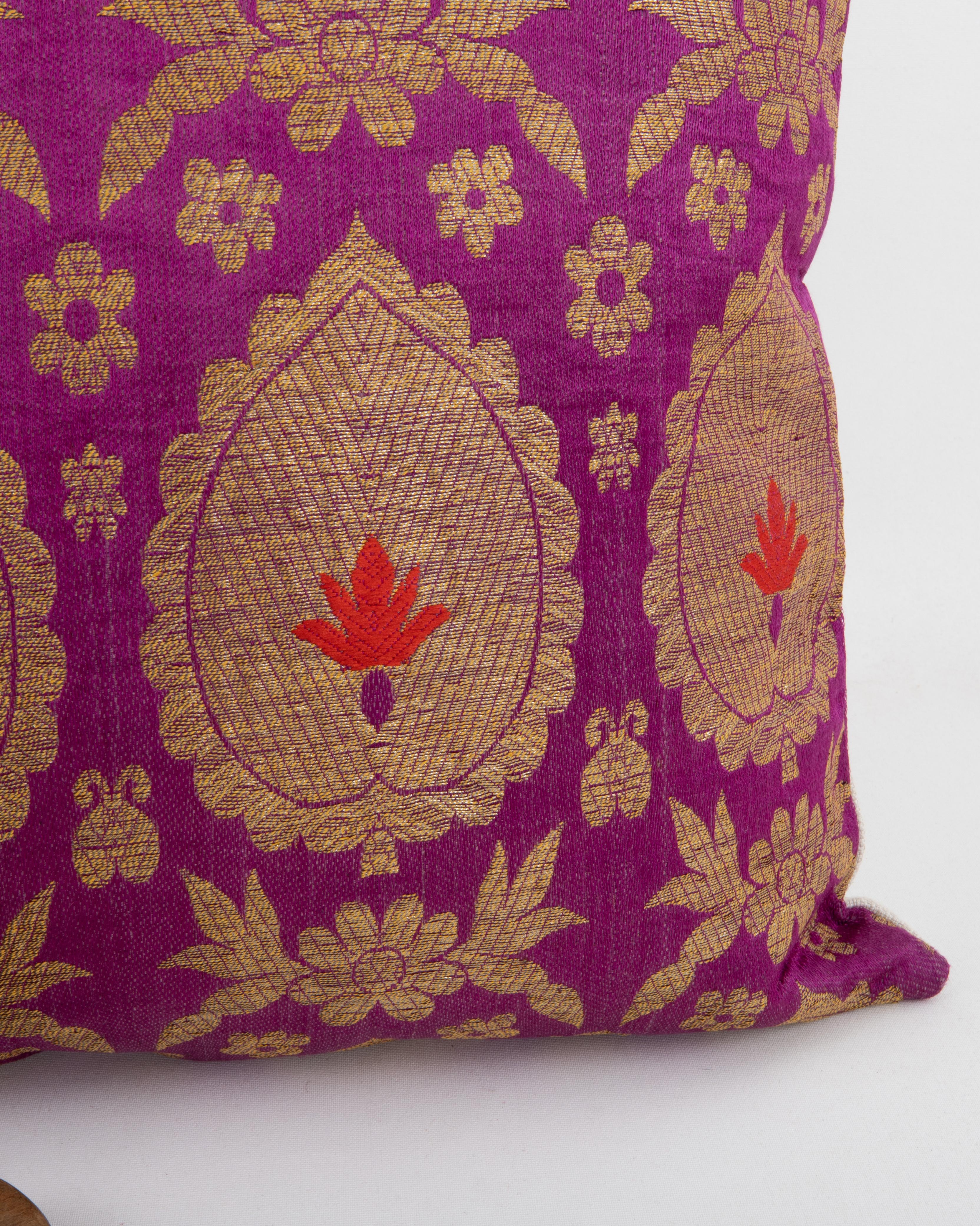Metallic Thread European Brocade Pillowcase , Early 20th Century. France or Italy For Sale