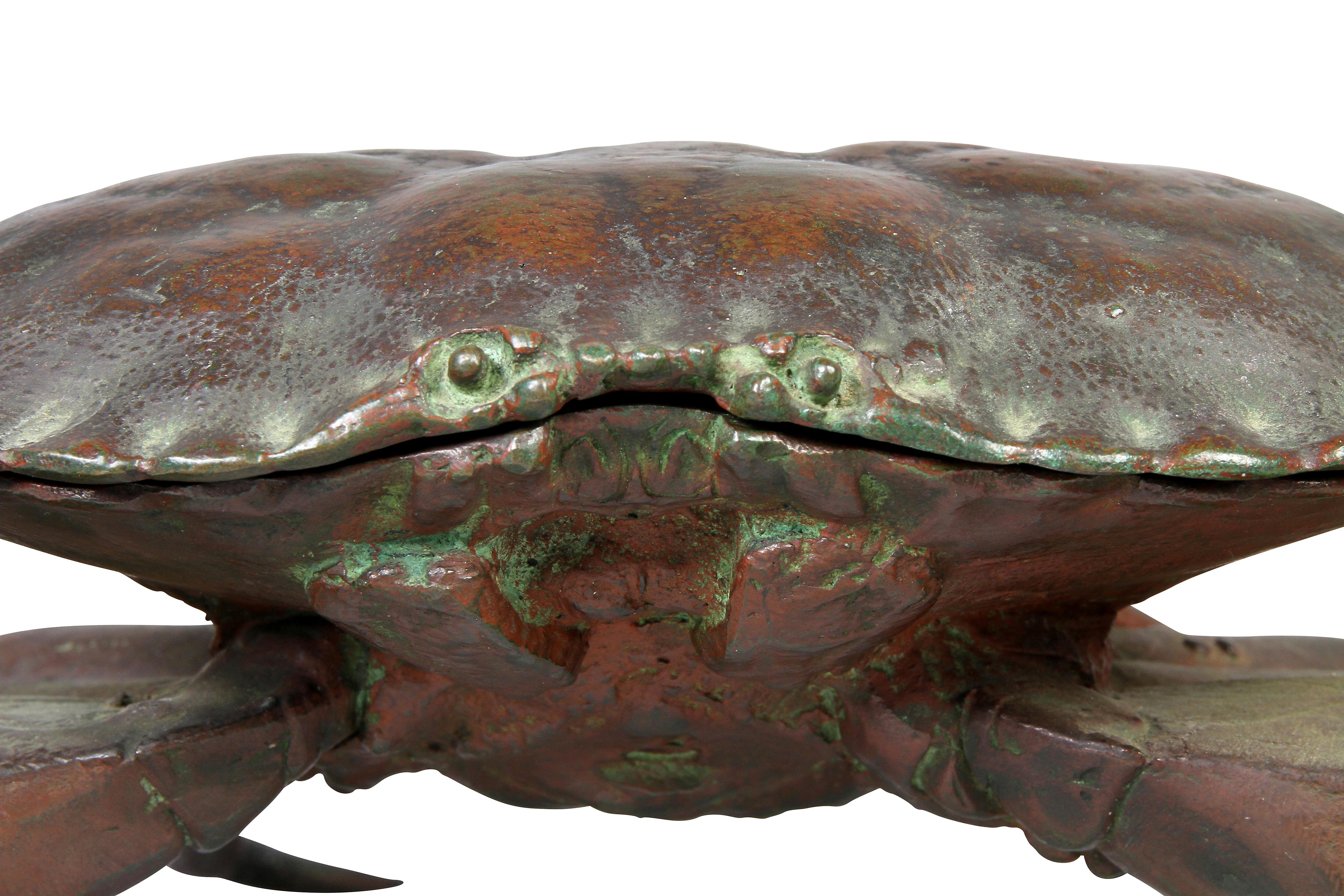 European Bronze Crab Form Inkstand 1