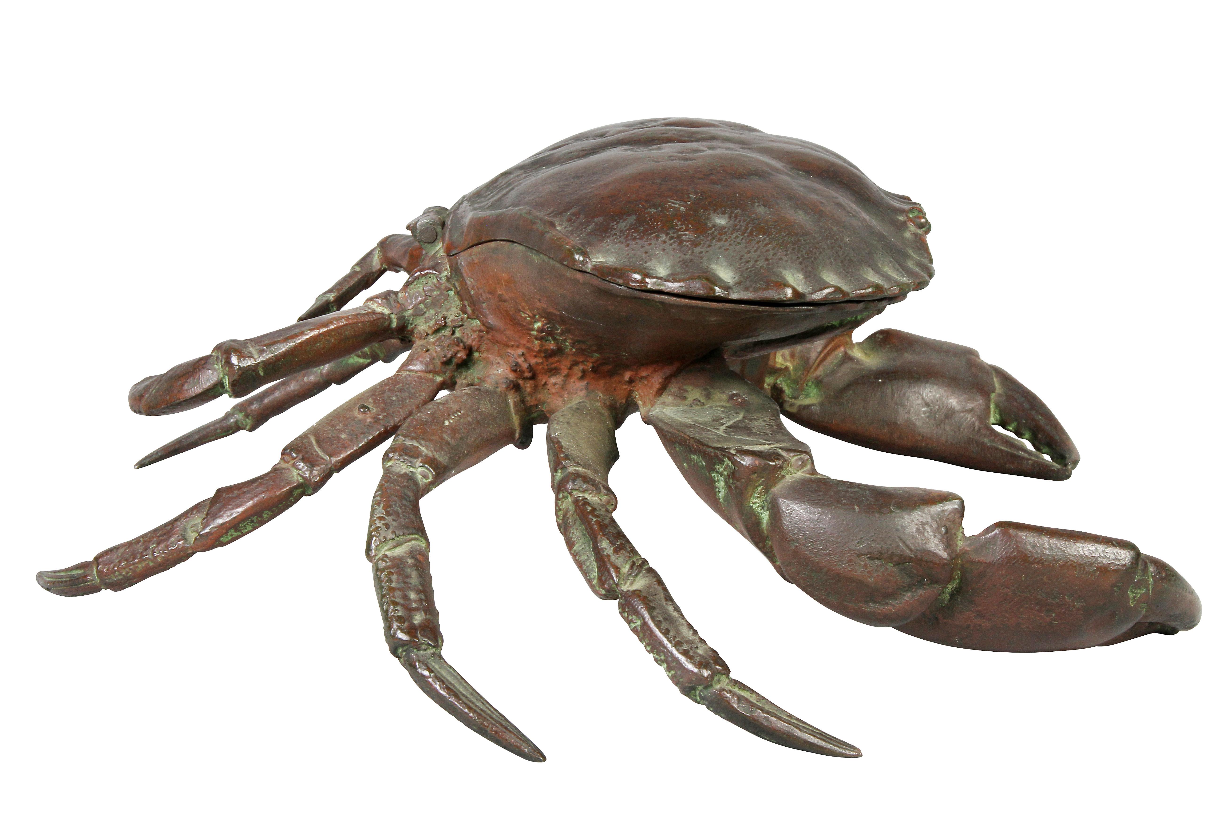 European Bronze Crab Form Inkstand 2