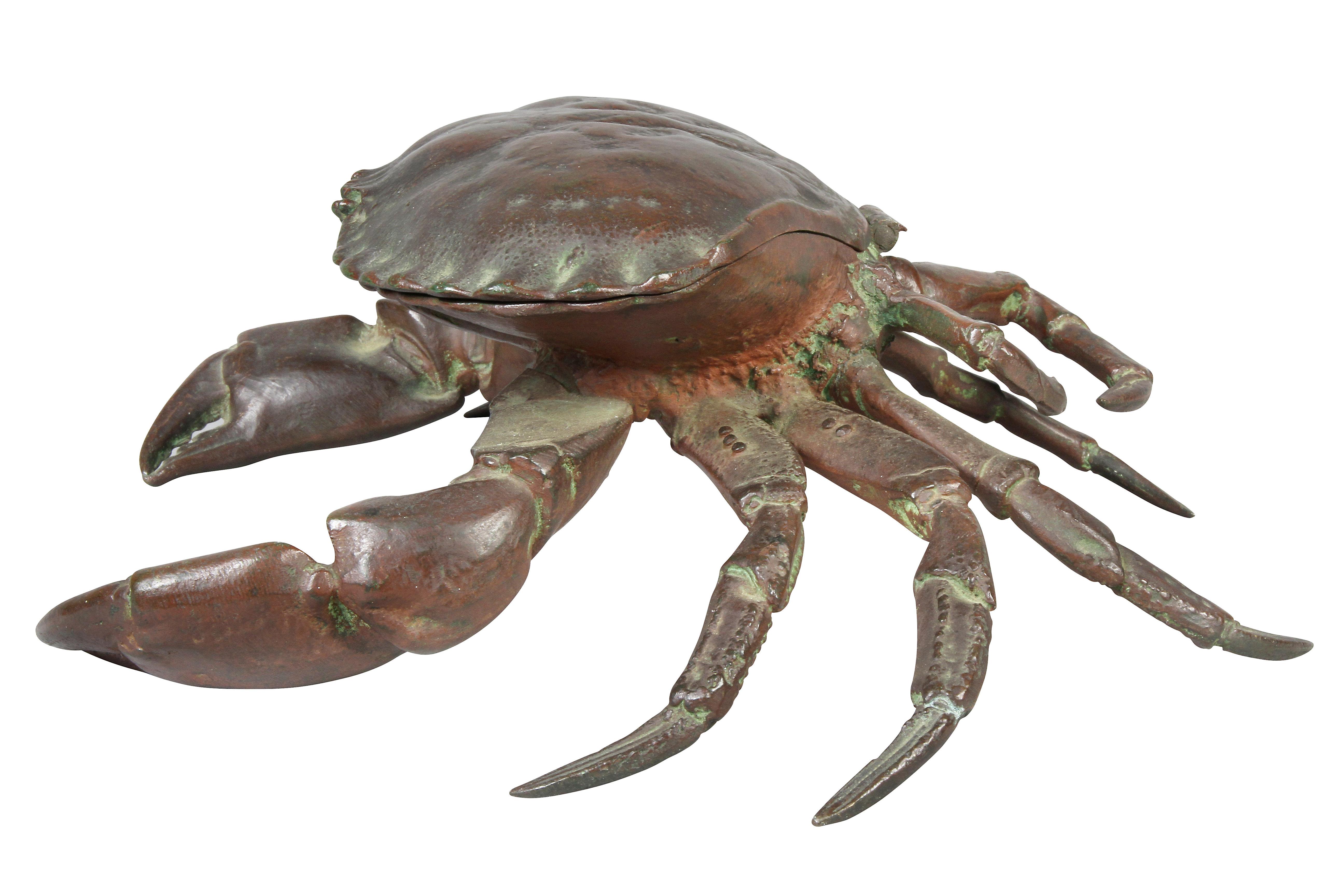 European Bronze Crab Form Inkstand 3