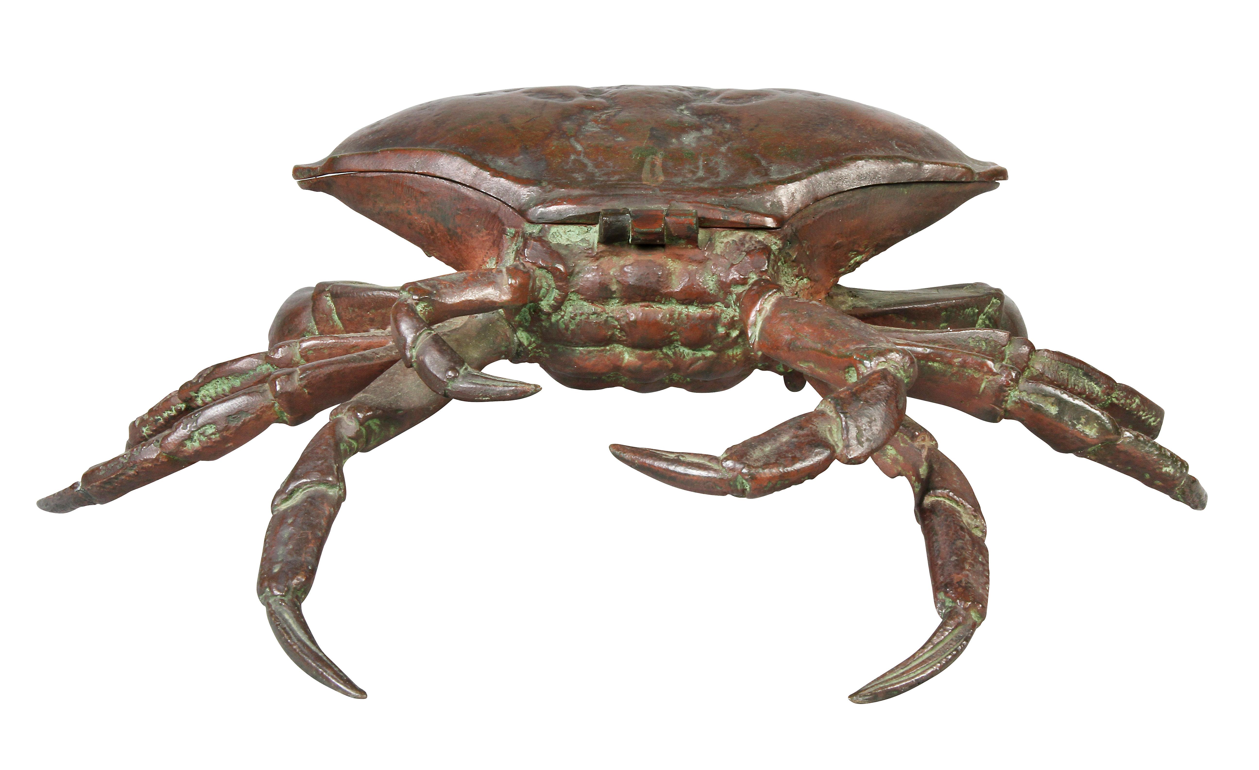 European Bronze Crab Form Inkstand 4