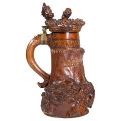 Antique Circa 1900 European Burl Stein