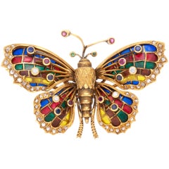 Vintage European Butterfly Brooch