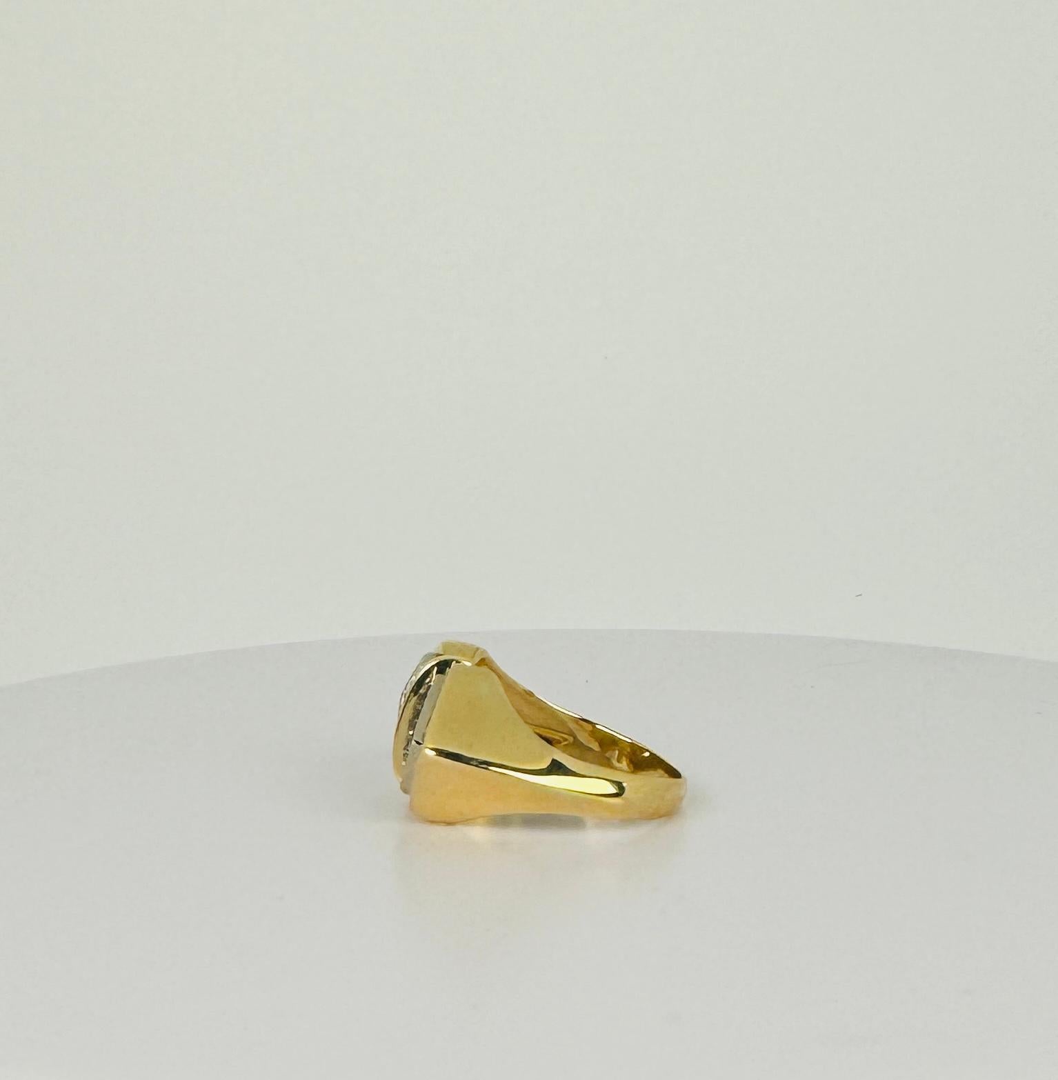 18k Gelbgold Schmetterling Ring  Mit 28 Diamanten im Einzelschliff 0,28 Karat 1970 für Damen oder Herren