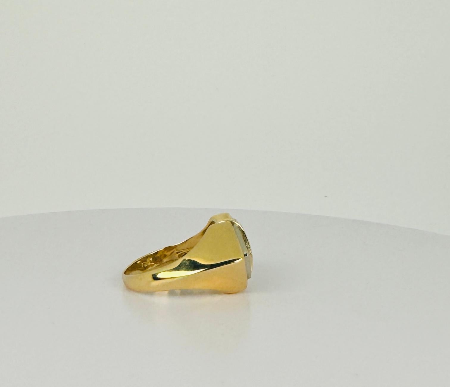 18k Gelbgold Schmetterling Ring  Mit 28 Diamanten im Einzelschliff 0,28 Karat 1970 4