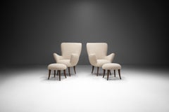 European Cabinetmaker Chairs Upholstered in Bouclé, Europe ca 1950s