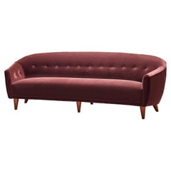 European Cabinetmaker Three-Seater Statement Sofa, Europe ca 1950s