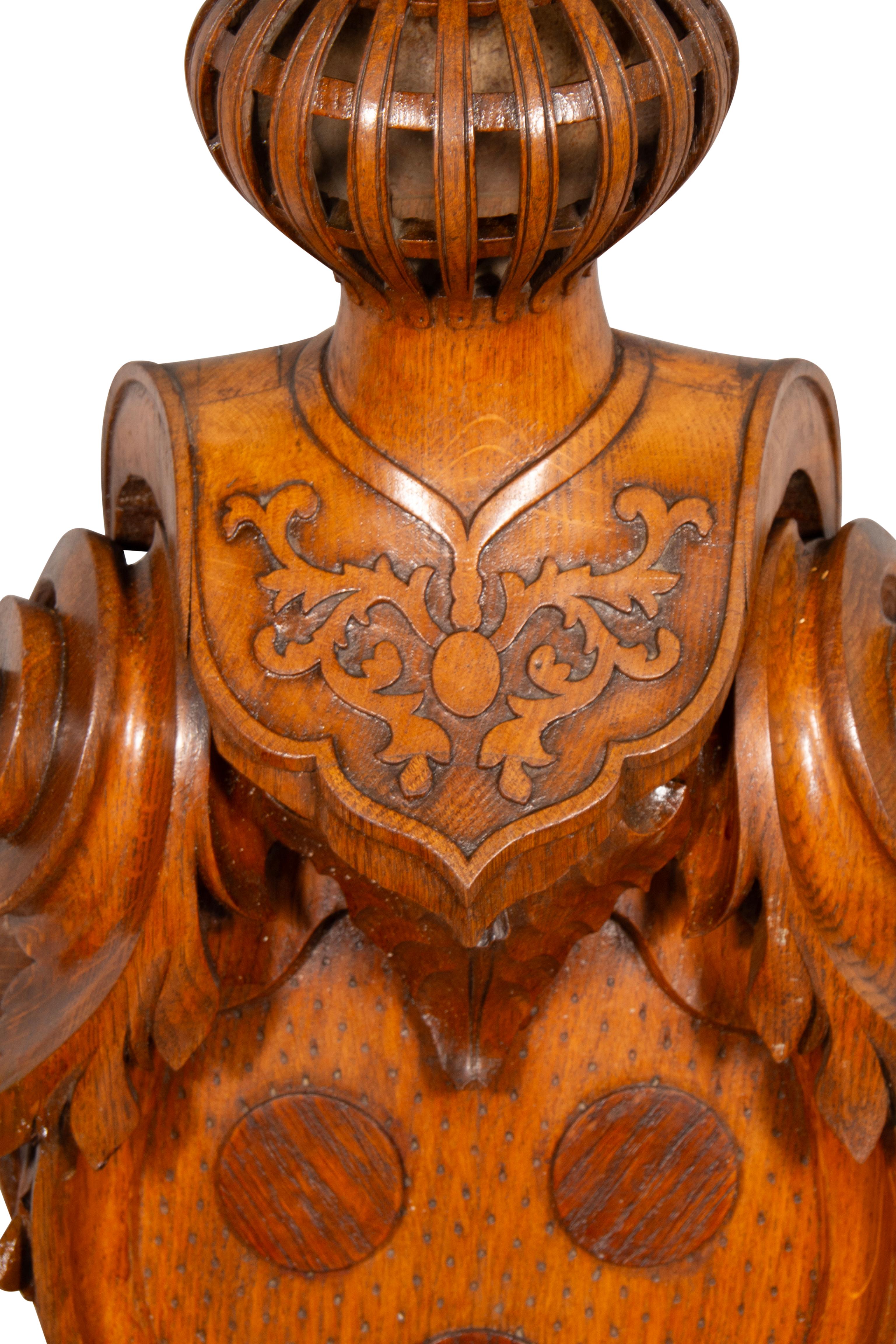 European Carved Oak Coat Of Arms For Sale 1
