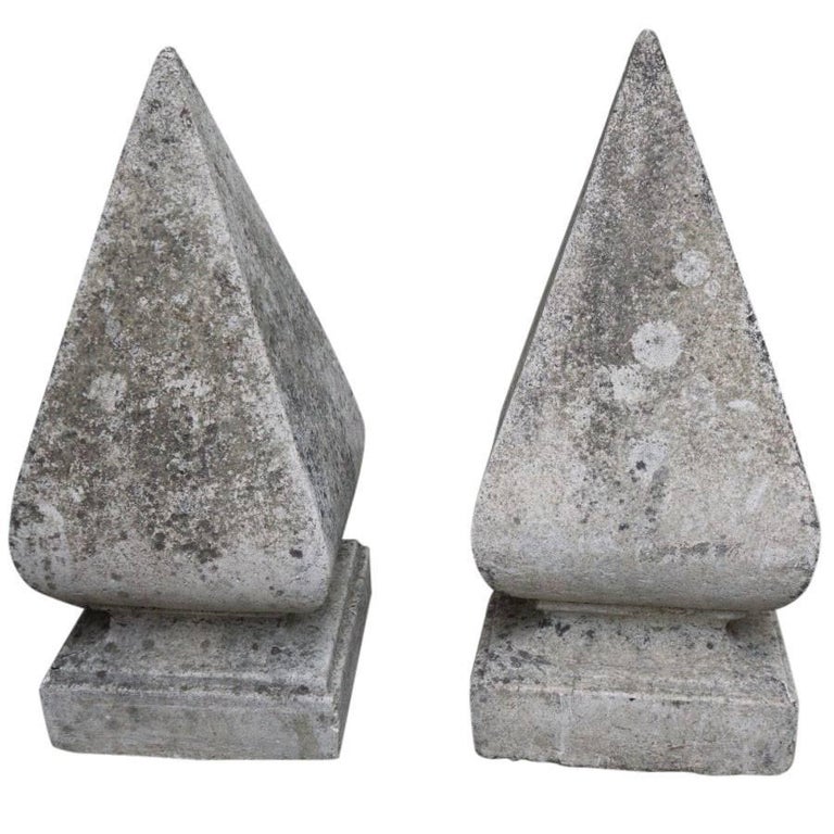 European Cast Concrete Finials, circa 1970 at 1stDibs