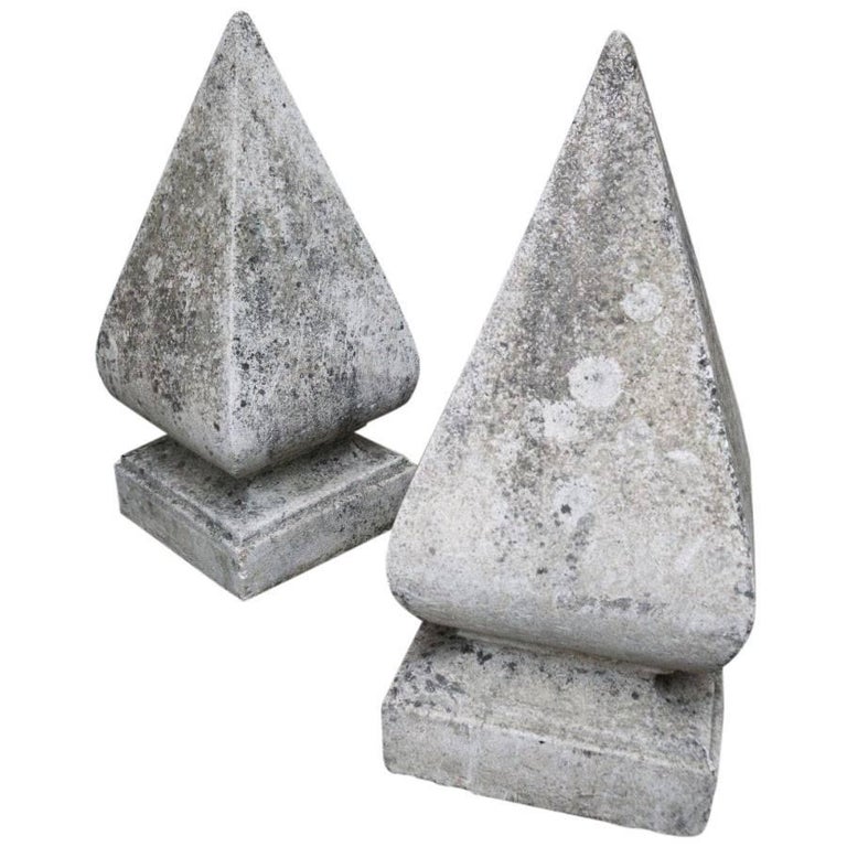 European Cast Concrete Finials, circa 1970 at 1stDibs