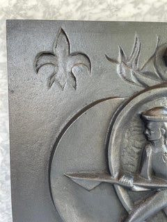 European Cast Iron Fireback in Exceptional Quality