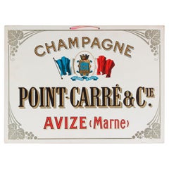 Vintage European Champagne Point Carre & C. Sign
