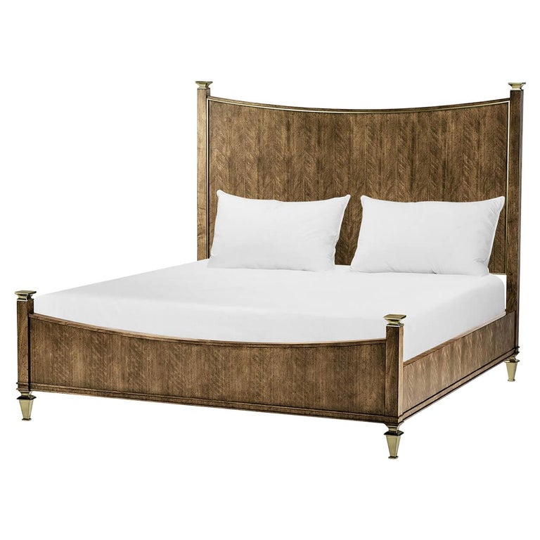 European Classic Walnut Bed, King For Sale