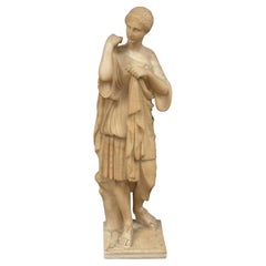 Figura clásica europea de alabastro de Diana