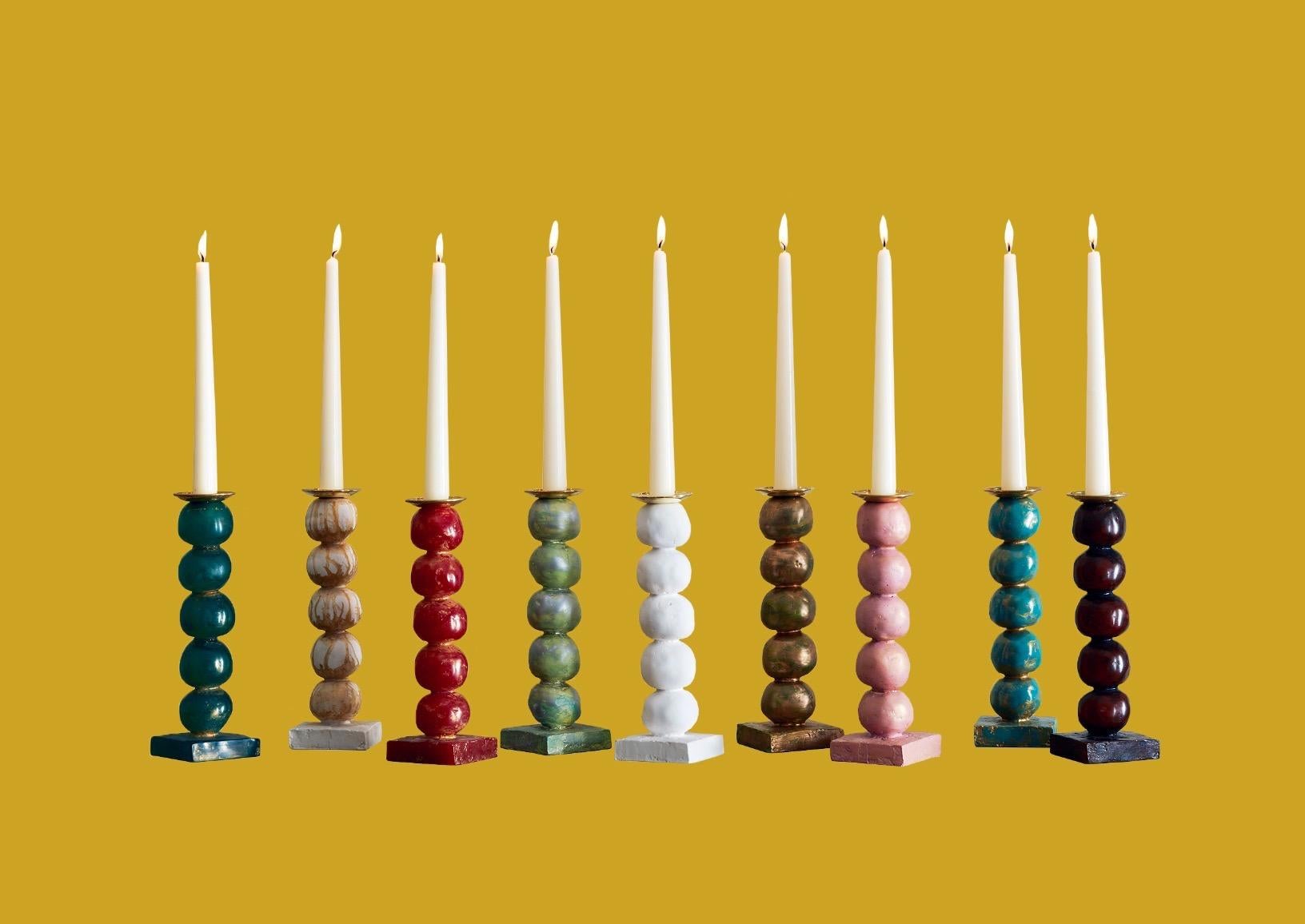 Bougeoirs sculpturaux rouges européens contemporains de Margit Wittig en vente 1