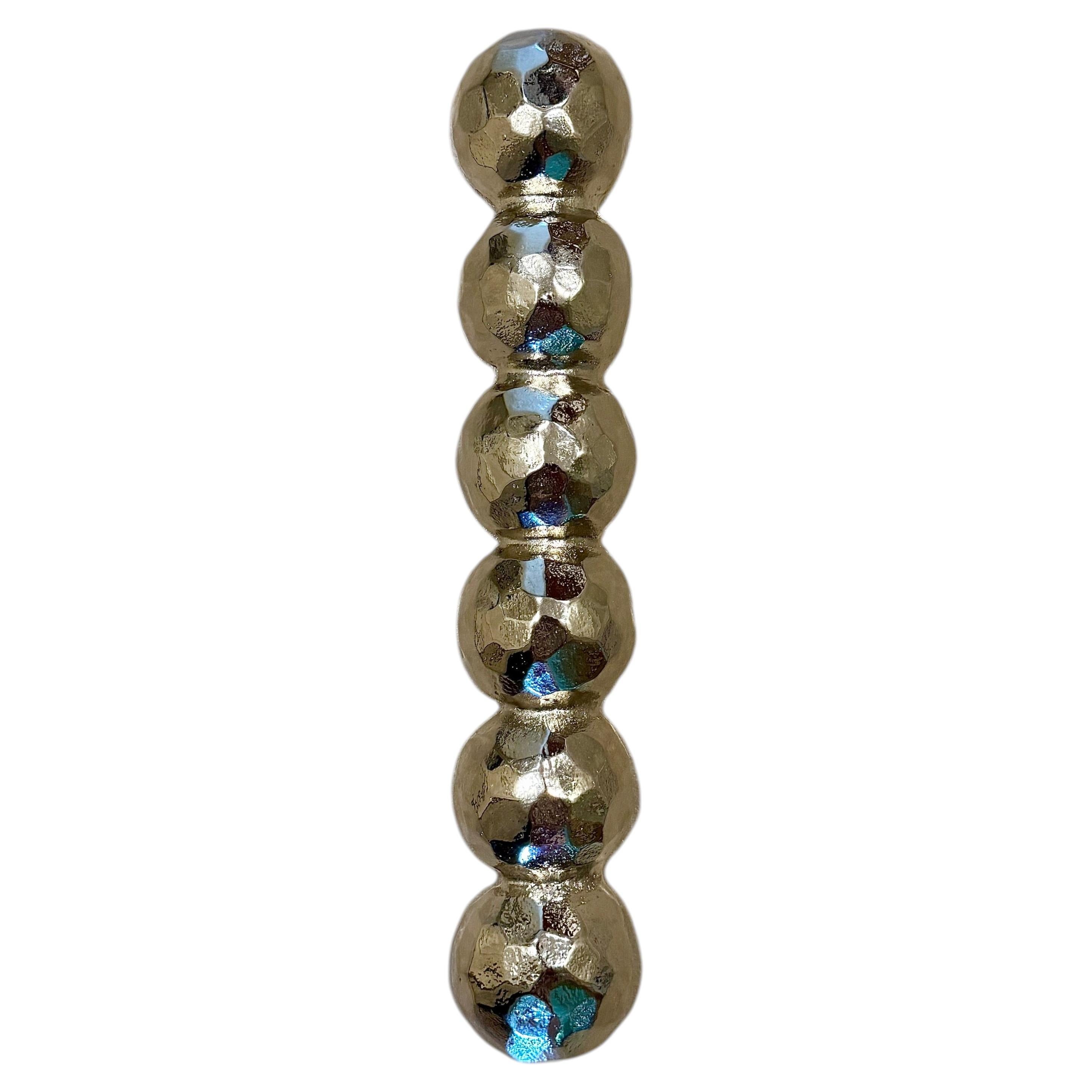 Poignée de porte sculpturale contemporaine européenne, nickelée, par Margit Wittig en vente