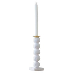 Candelero escultórico europeo contemporáneo blanco de Margit Wittig