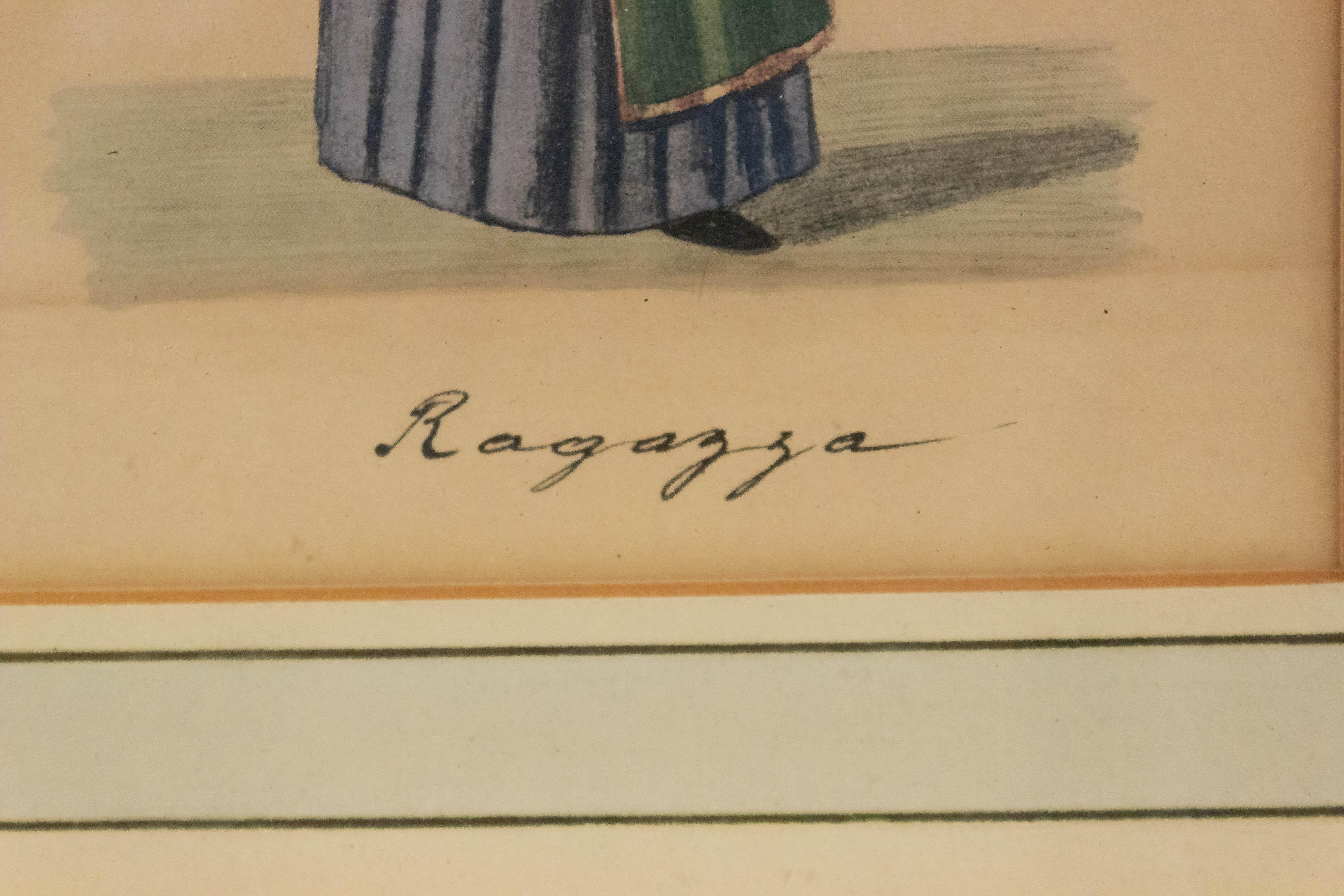 American European Costume Print For Sale