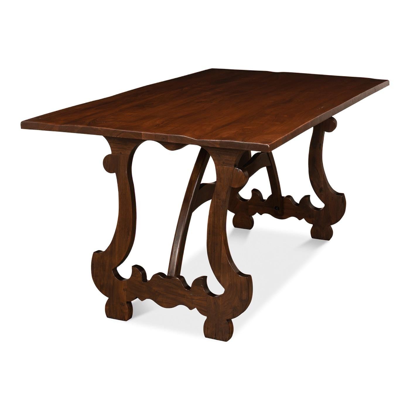 European Country Style Dining Table In New Condition For Sale In Westwood, NJ