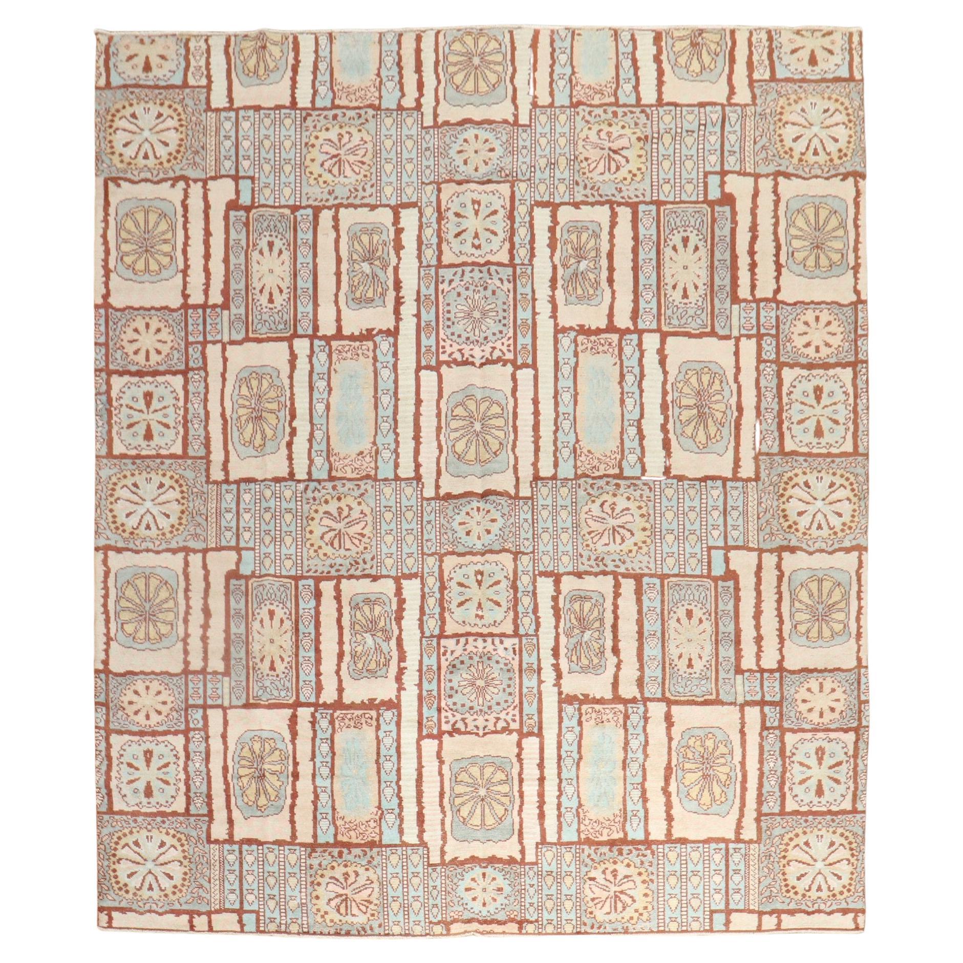 Zabihi Collection North African European Influenced Deco Carpet