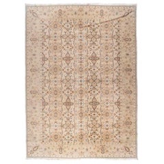 European Design Area Rug with Beige, Brown and Gold