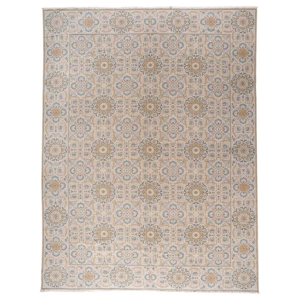 European Design Rug with Roses and Trellis For Sale at 1stDibs