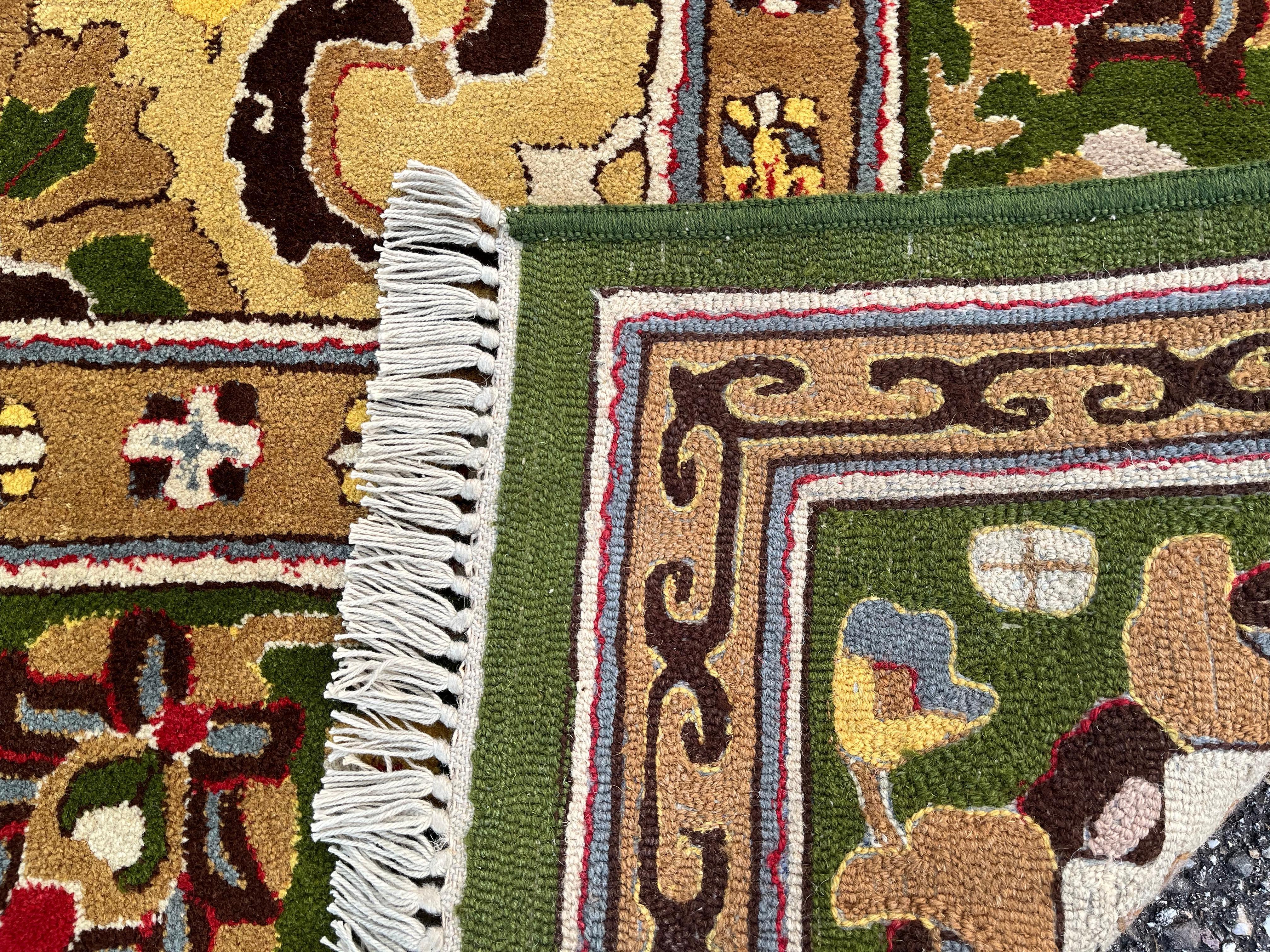 Wool European Design Carpet From The Safavid Empire