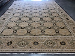 European Design Rug in Taupe and Gold