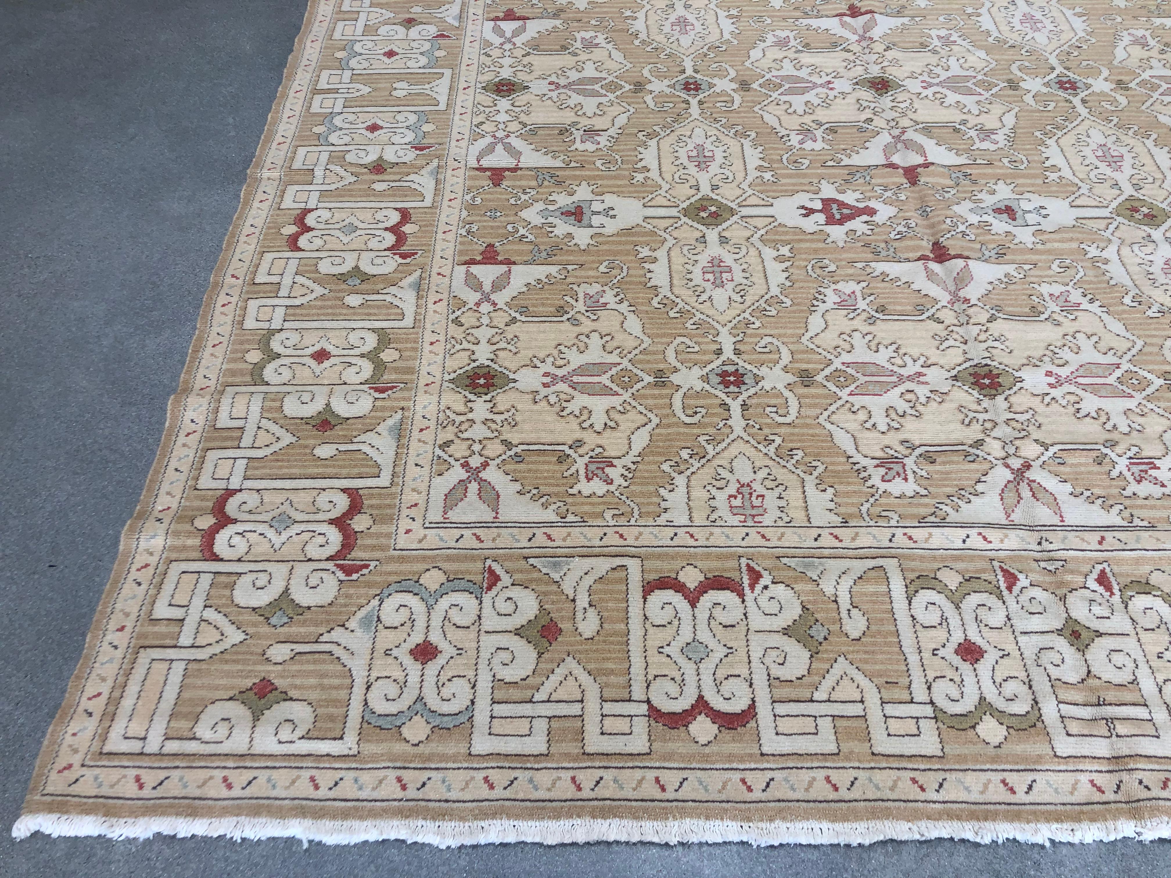 Hand-Knotted European Design Rug For Sale