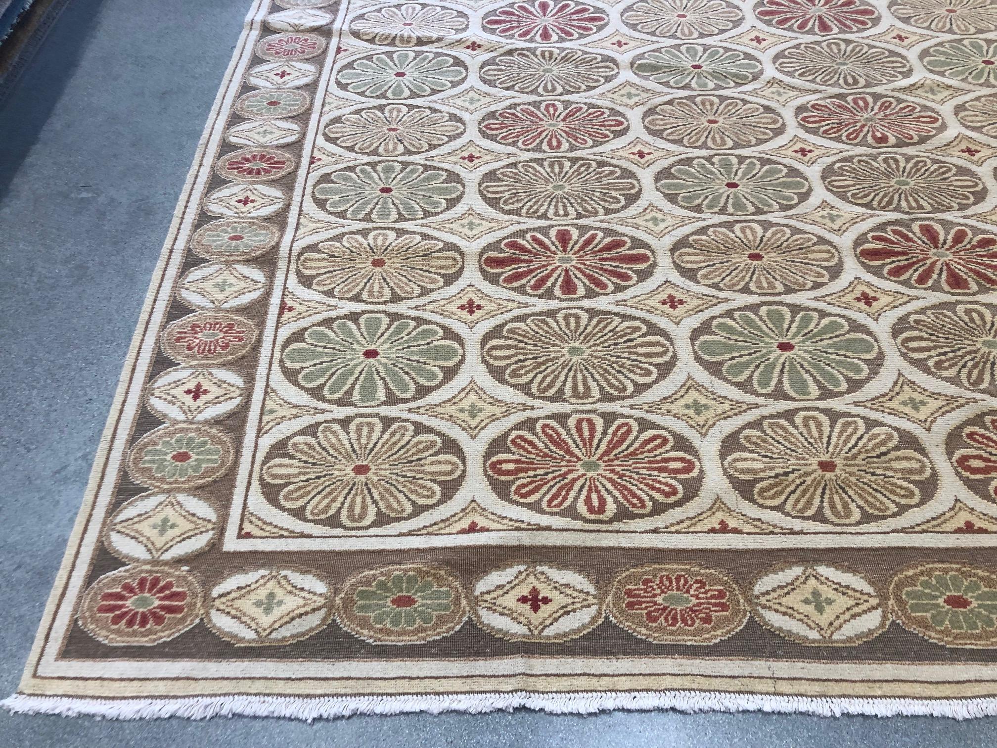 Hand-Knotted European Design Rug For Sale