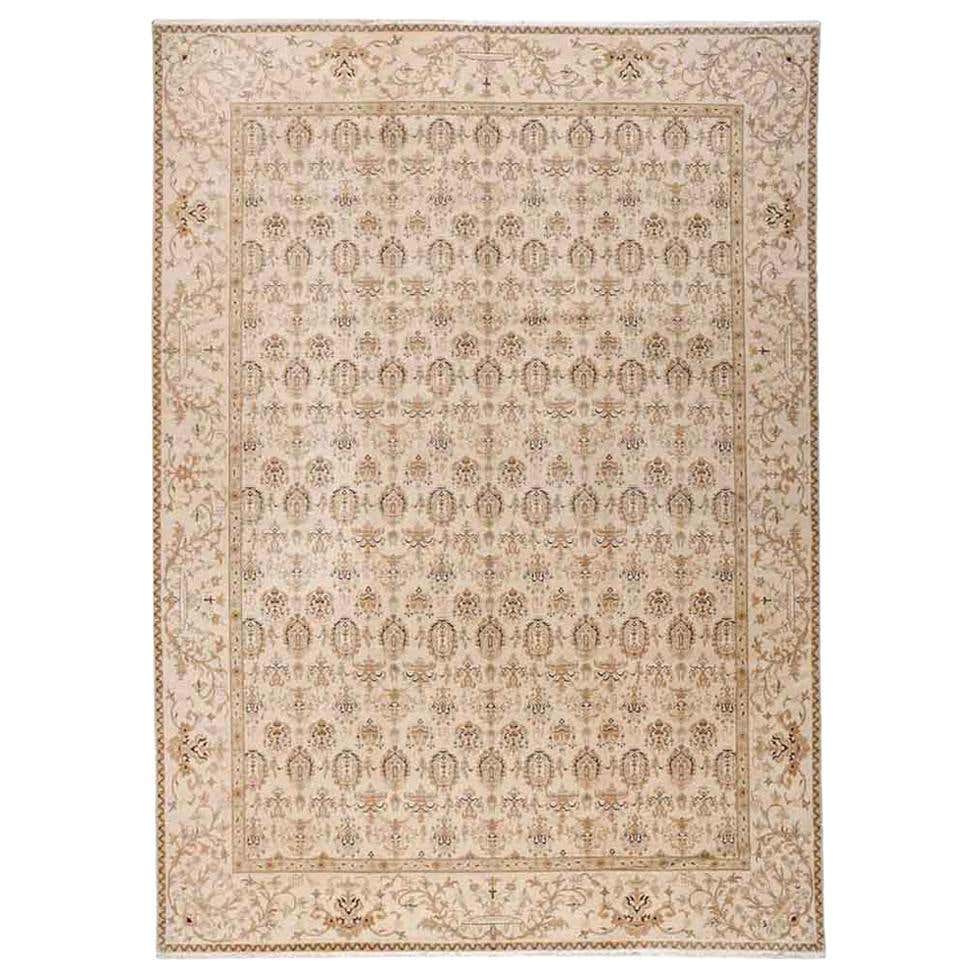European Design Rug in Beige and Brown For Sale at 1stDibs