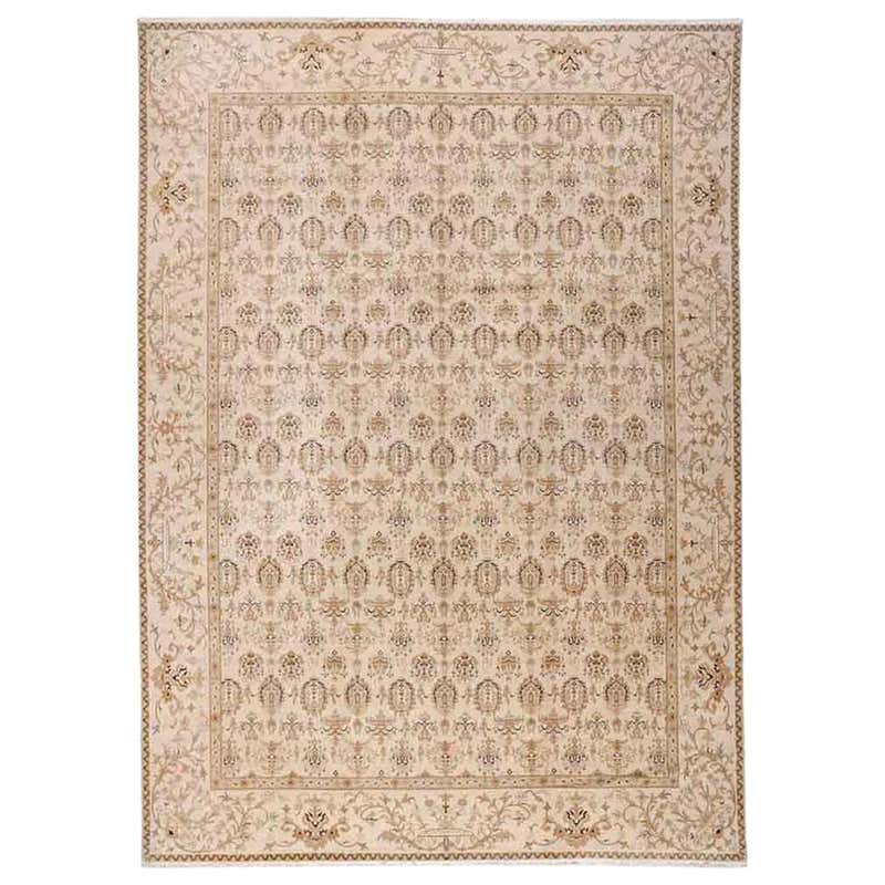 European Design Rug in Beige, Tan and Green For Sale at 1stDibs