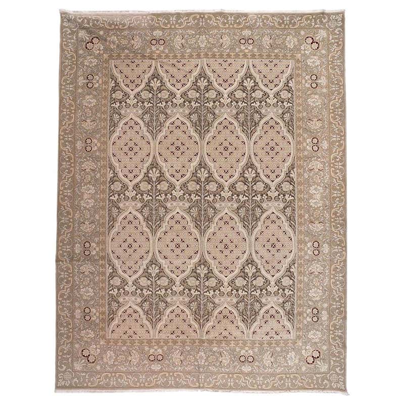 European Design Rug in Beige and Taupe For Sale at 1stDibs