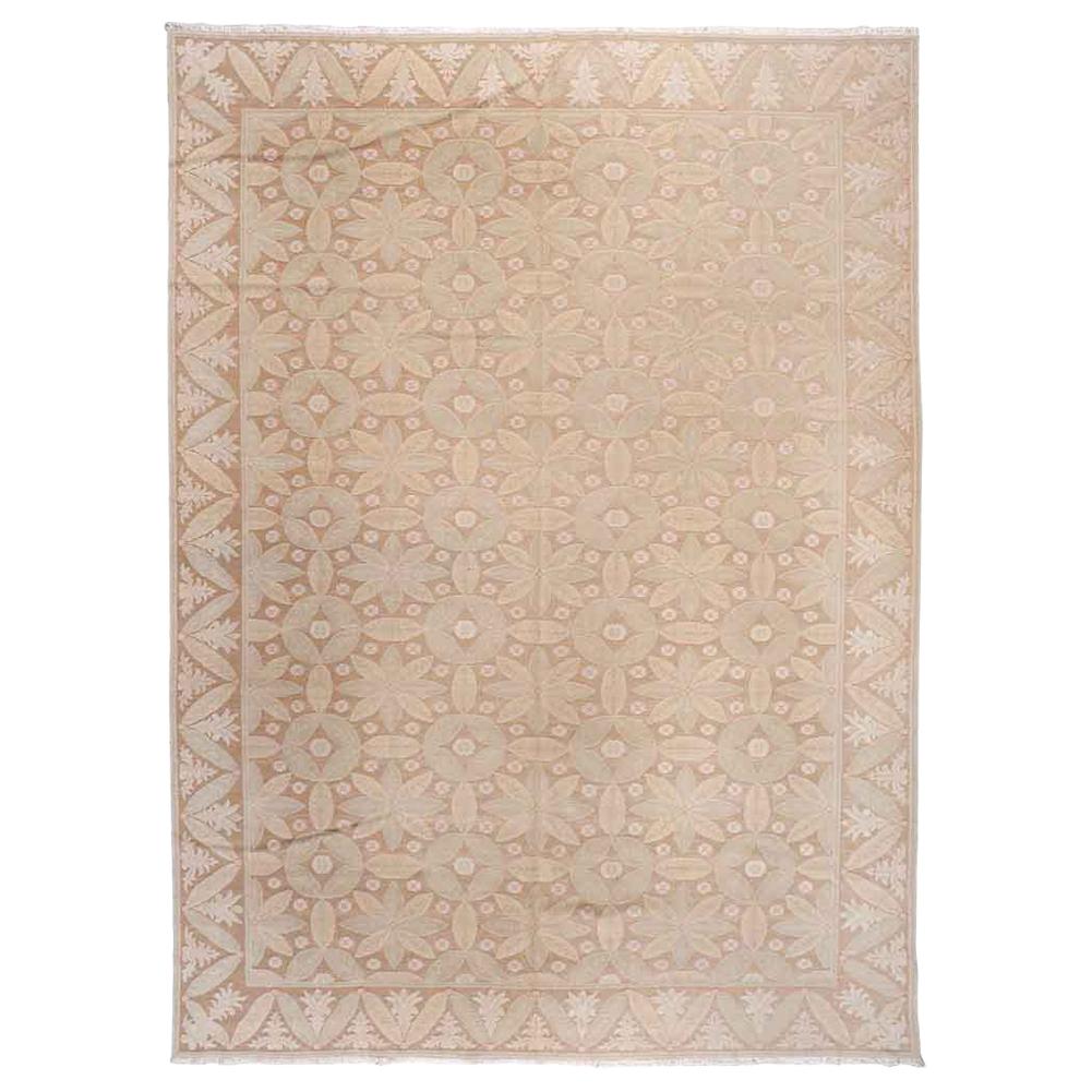 European Design Rug in Brown, Green and Yellow