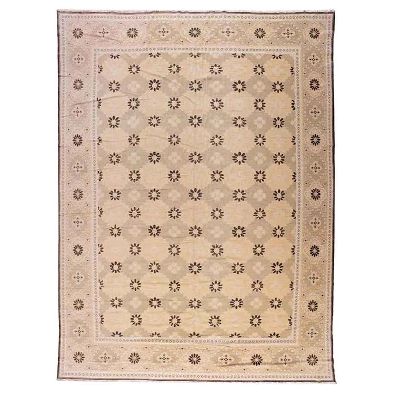 European Design Rug in Beige and Taupe For Sale at 1stDibs
